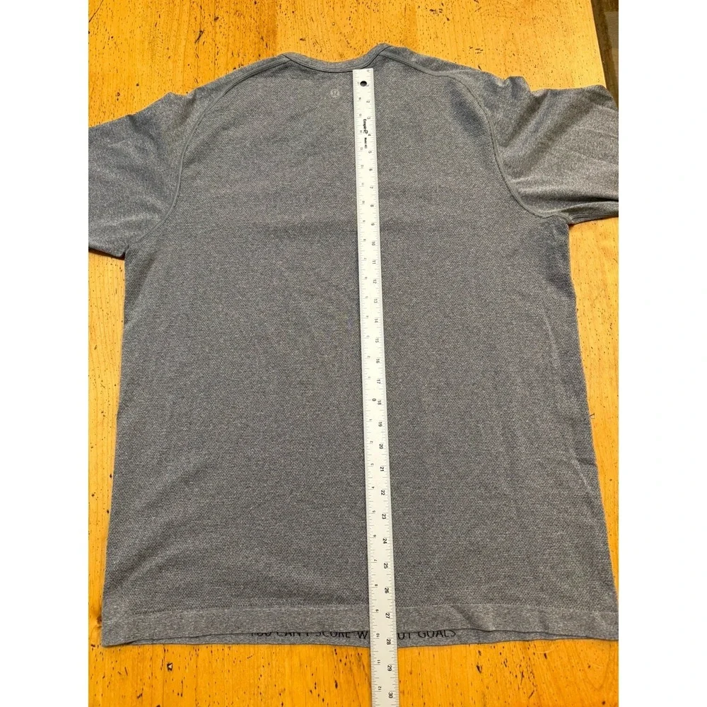 Lululemon Xl Metal Vent Tech Henley Long Sleeve Gray Performance Shirt Men's
